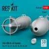RESKIT RS48-0569 FAB-500 M-62 bombs (2 pcs) (Su-17, Su-22, Su-24, Su-25, Su-30) (3D Printed) (1/48)